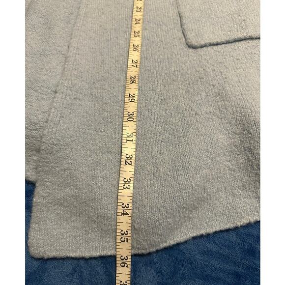 Soft Surroundings Wool Blend Long Cardigan Women's Size L/XL L XL Blue Pockets - Picture 7 of 7